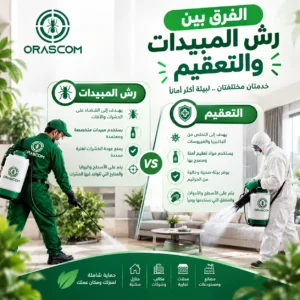 الفرق بين رش المبيدات والتعقيم